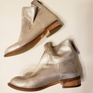 Metallic Leather Gap Booties Size 7